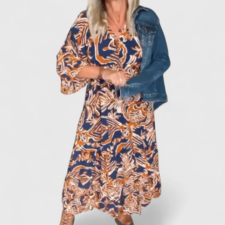 Women's Sophisticated A-Line Maxi Dress - Effortless Elegance