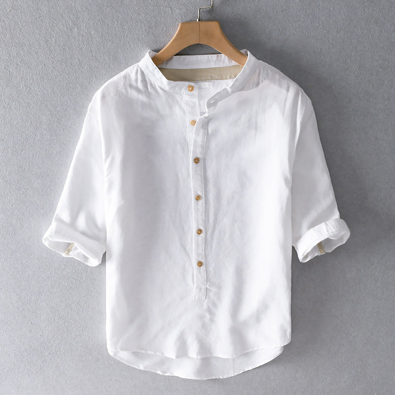 Men's Firenze Linen Blend Shirt – Tailored Smart-Casual Fit