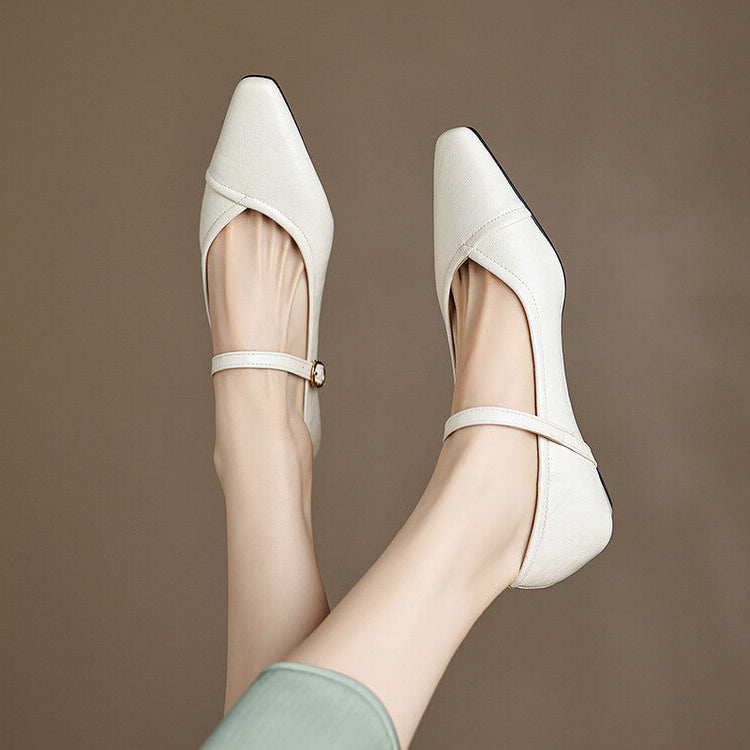 Women's Avery Pointed Toe Mary Jane Flats – Sleek & Comfortable