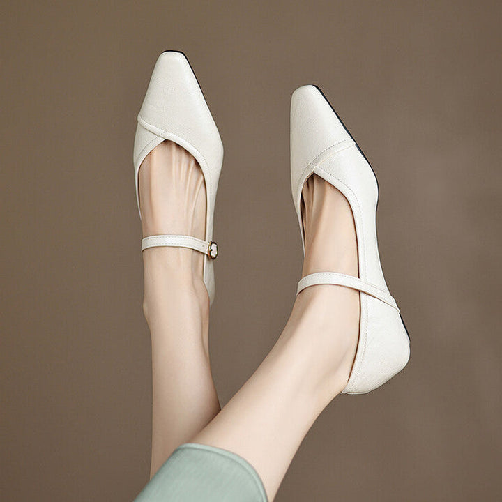 Women's Avery Pointed Toe Mary Jane Flats – Sleek & Comfortable