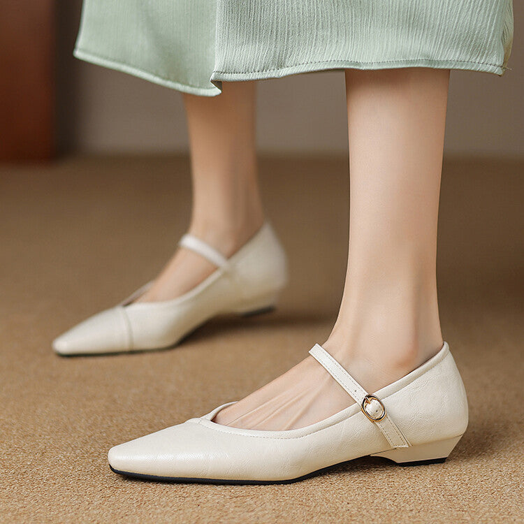Women's Avery Pointed Toe Mary Jane Flats – Sleek & Comfortable