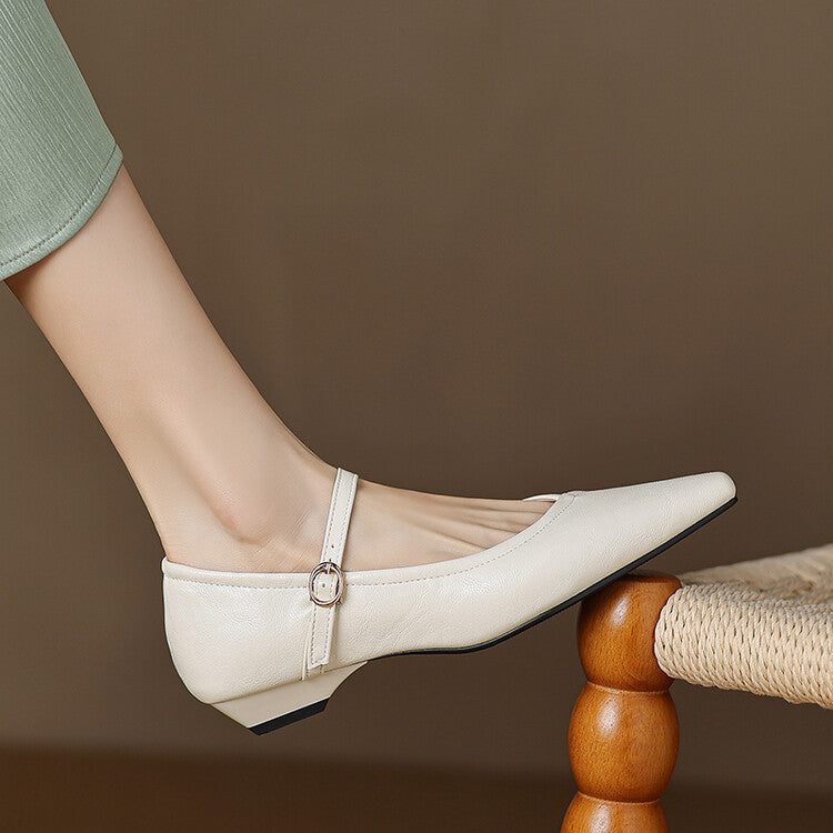 Women's Avery Pointed Toe Mary Jane Flats – Sleek & Comfortable