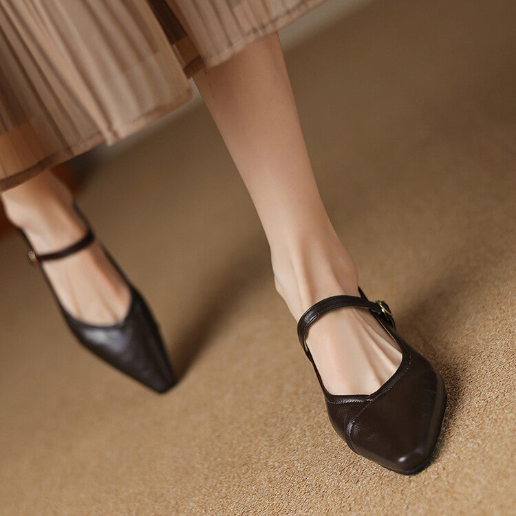 Women's Avery Pointed Toe Mary Jane Flats – Sleek & Comfortable