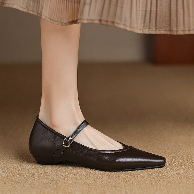 Women's Avery Pointed Toe Mary Jane Flats – Sleek & Comfortable
