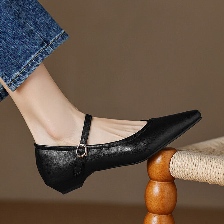 Women's Avery Pointed Toe Mary Jane Flats – Sleek & Comfortable