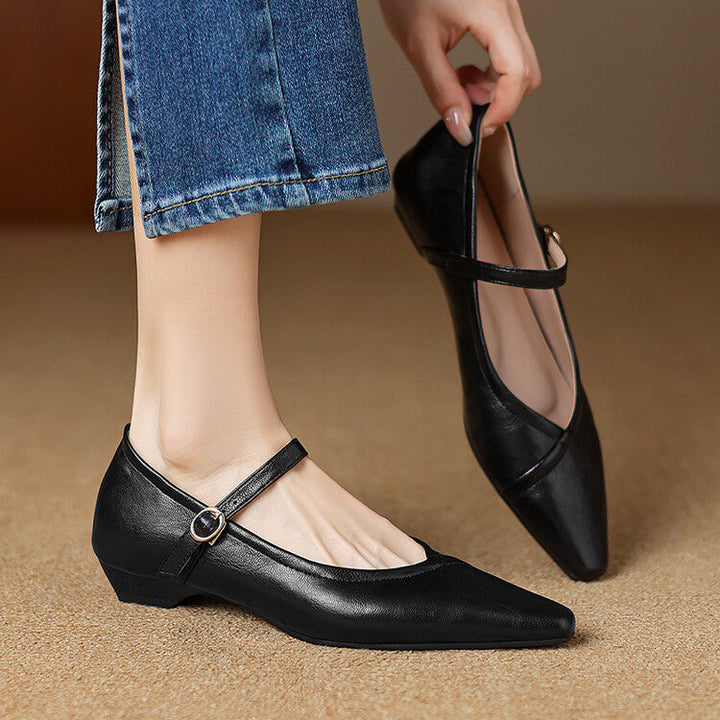 Women's Avery Pointed Toe Mary Jane Flats – Sleek & Comfortable