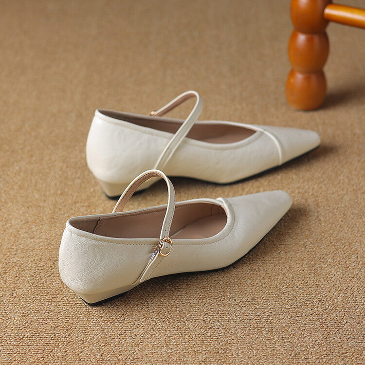 Women's Avery Pointed Toe Mary Jane Flats – Sleek & Comfortable
