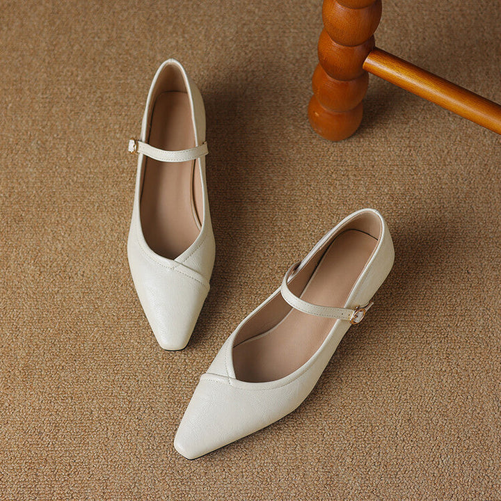 Women's Avery Pointed Toe Mary Jane Flats – Sleek & Comfortable