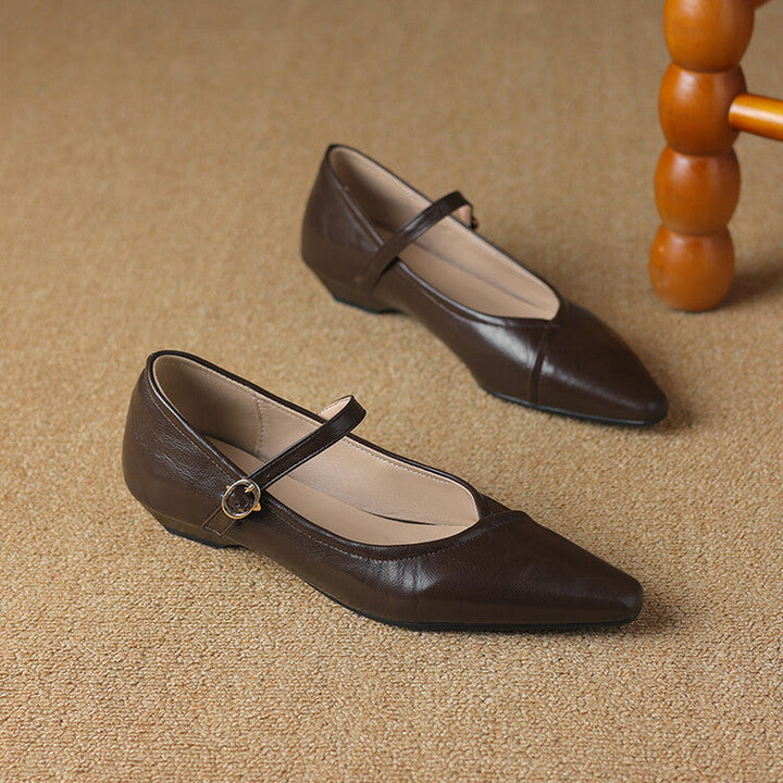 Women's Avery Pointed Toe Mary Jane Flats – Sleek & Comfortable