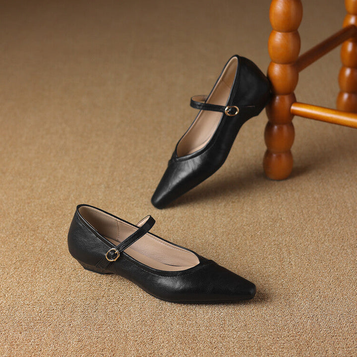 Women's Avery Pointed Toe Mary Jane Flats – Sleek & Comfortable