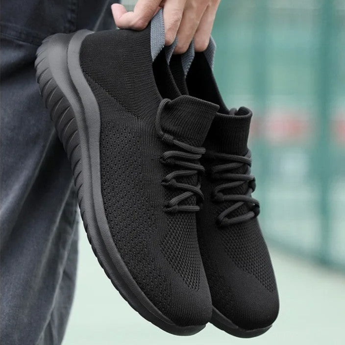 Men's Knit Mesh Trainers – Cushioned Everyday Walking Shoes