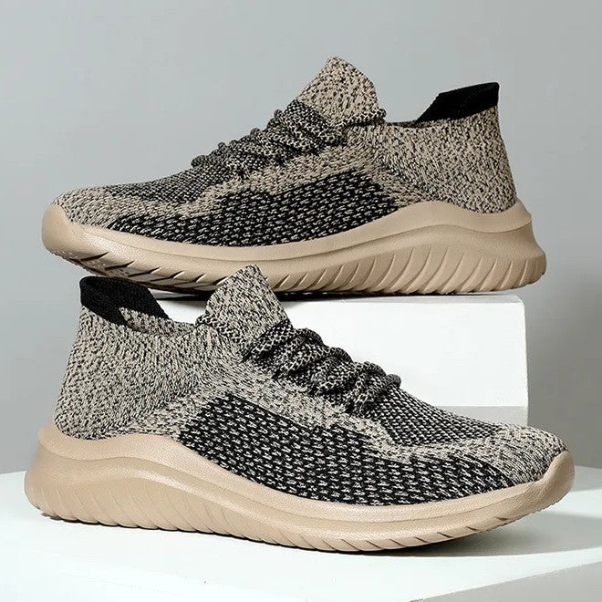 Men's Knit Mesh Trainers – Cushioned Everyday Walking Shoes