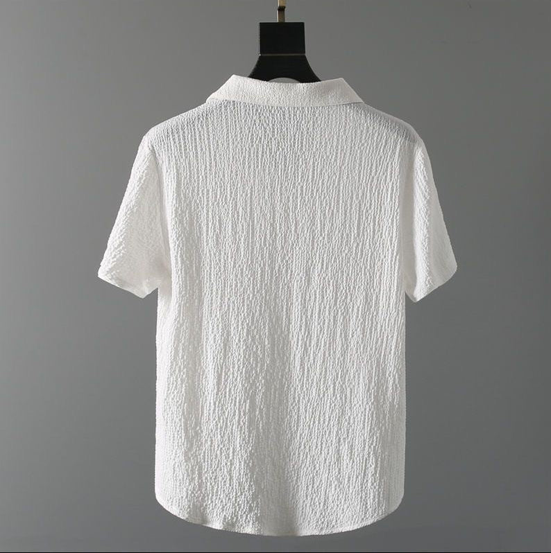 Men's Linen Set – Short-Sleeve Shirt & Trousers Summer Co-ord