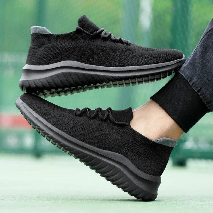 Men's Knit Mesh Trainers – Cushioned Everyday Walking Shoes