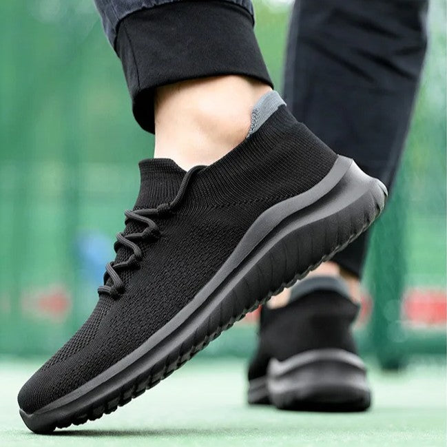 Men's Knit Mesh Trainers – Cushioned Everyday Walking Shoes