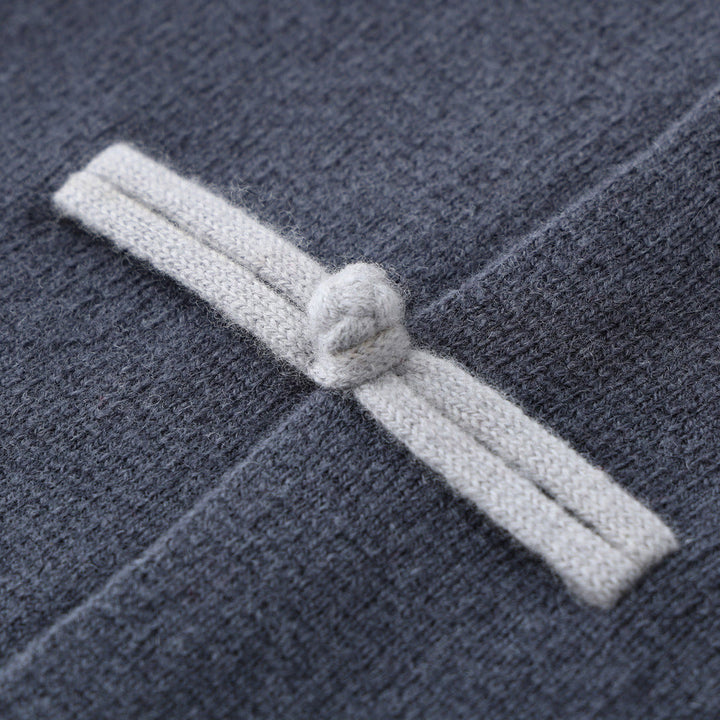 Men's Cashmere Cardigan - Stand Collar Knit Jumper Layer