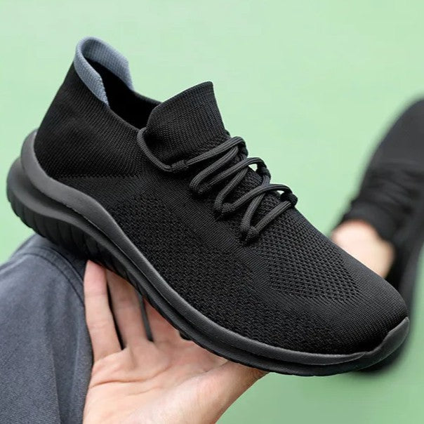 Men's Knit Mesh Trainers – Cushioned Everyday Walking Shoes