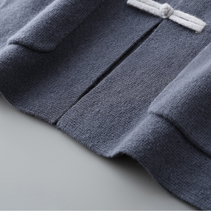 Men's Cashmere Cardigan - Stand Collar Knit Jumper Layer
