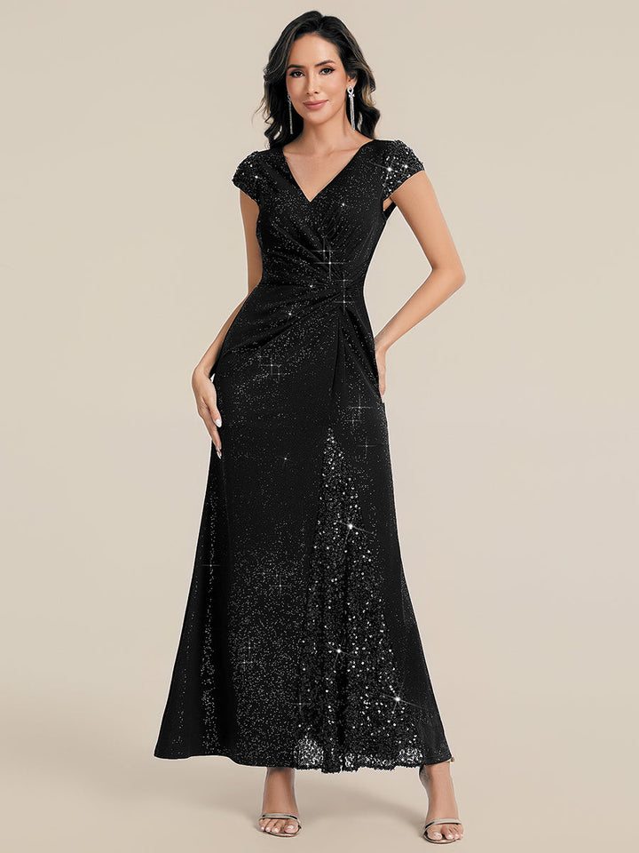 Women's Kaia Knotted Knit Cap-Sleeve Maxi Dress