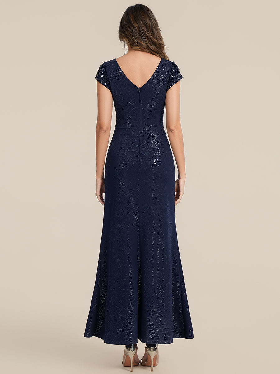 Women's Kaia Knotted Knit Cap-Sleeve Maxi Dress