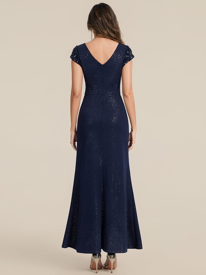 Women's Kaia Knotted Knit Cap-Sleeve Maxi Dress