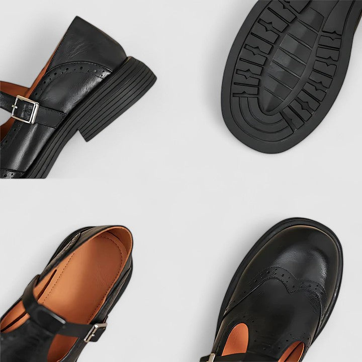 Women's Classic Buckle Brogues - Timeless Office Style