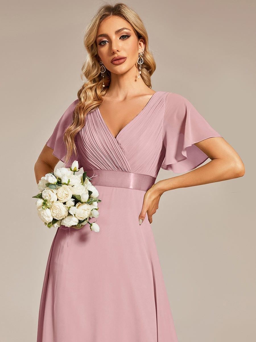 Women's Empire-Waist Flutter-Sleeve Maxi Dress – Formal & Bridesmaid