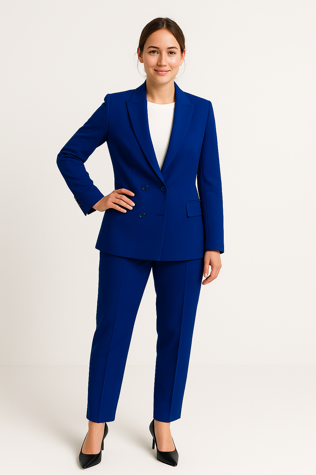 Women's Tailored Blazer and Pants Suit - Chic Coordinated Set
