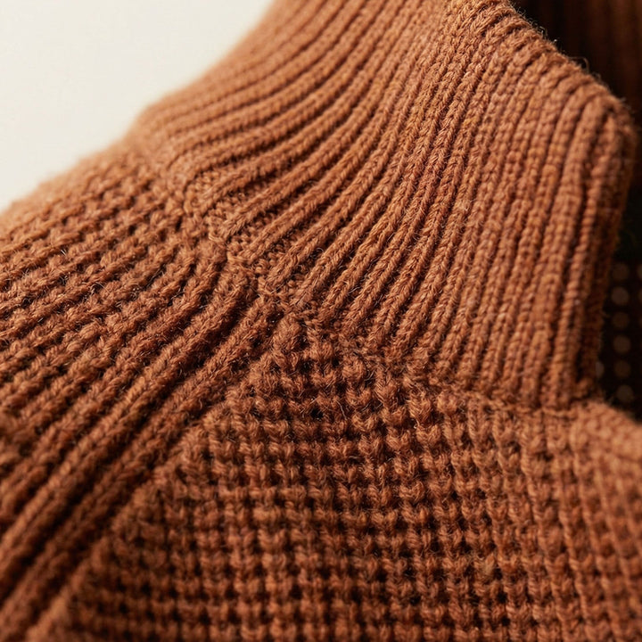Men's Knit Cardigan – Button-Front Tailored Layering Jumper