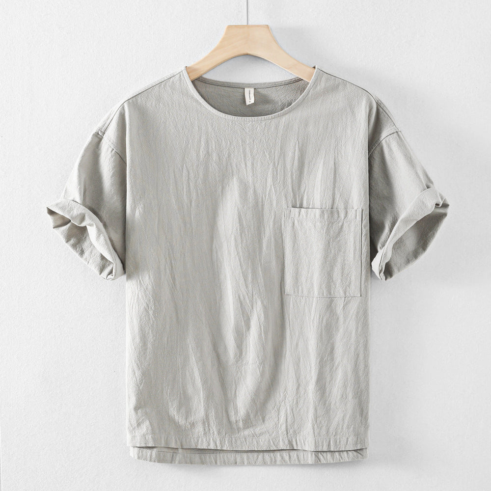 Men's Bordeaux Cotton T-Shirt – Relaxed Fit Everyday Essential