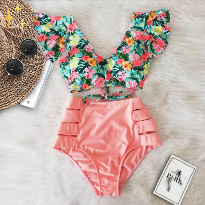Women's High-Waisted Bikini Set - Flattering Summer Look