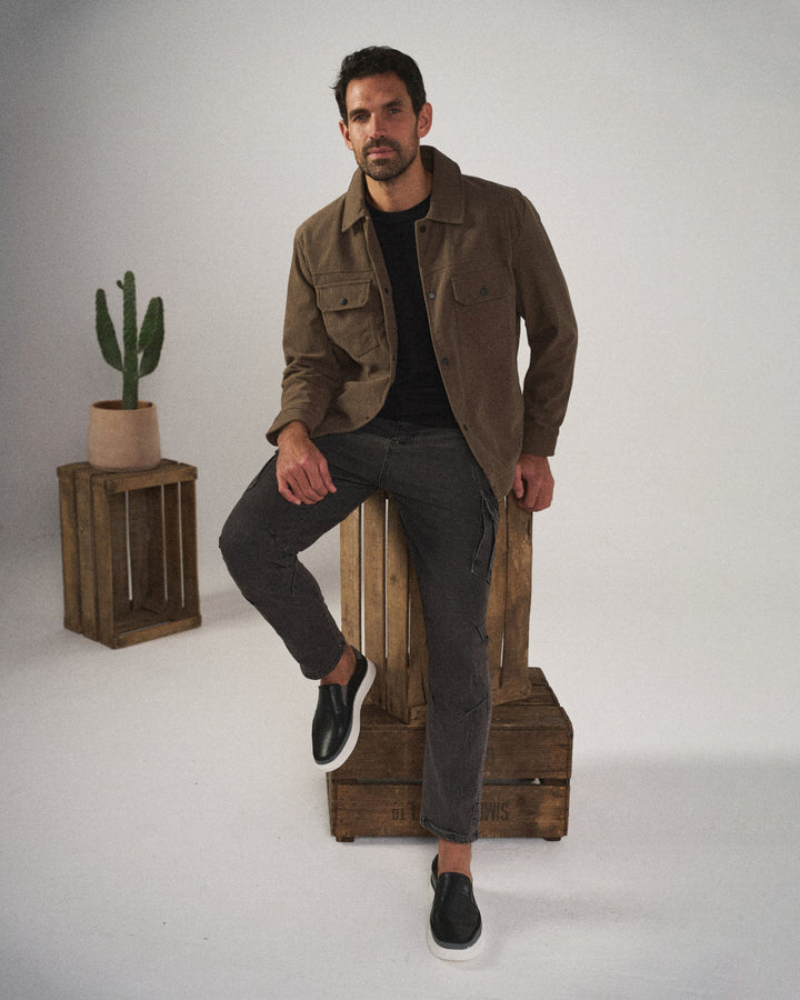 Men's Leather Slip-On Dress Shoes - Effortless Style from Day to Night