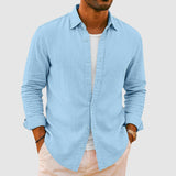 Men's Linen Blend Shirt – Relaxed Fit for Smart Casual Days
