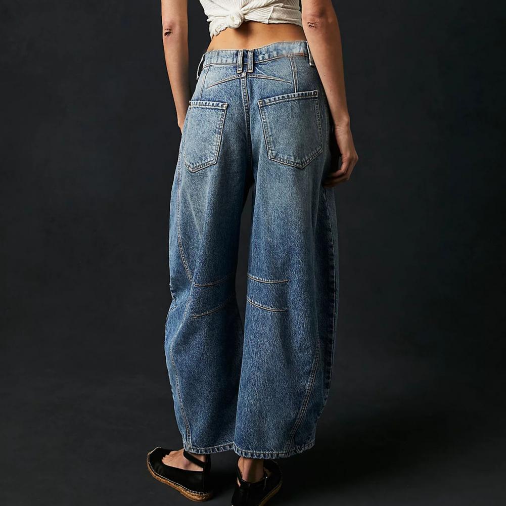 Women's Cotton Wide-Leg Jeans - Effortless Everyday Style
