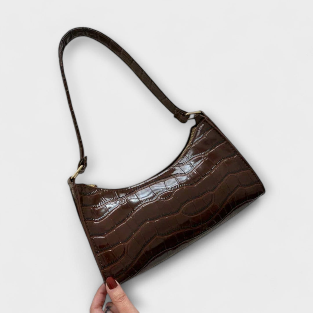 Women's Shiny Leather Bag - Everyday Elegance & Practical