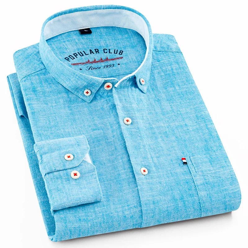 Men's Linen Casual Shirt – Breathable Warm-Weather Summer Shirt