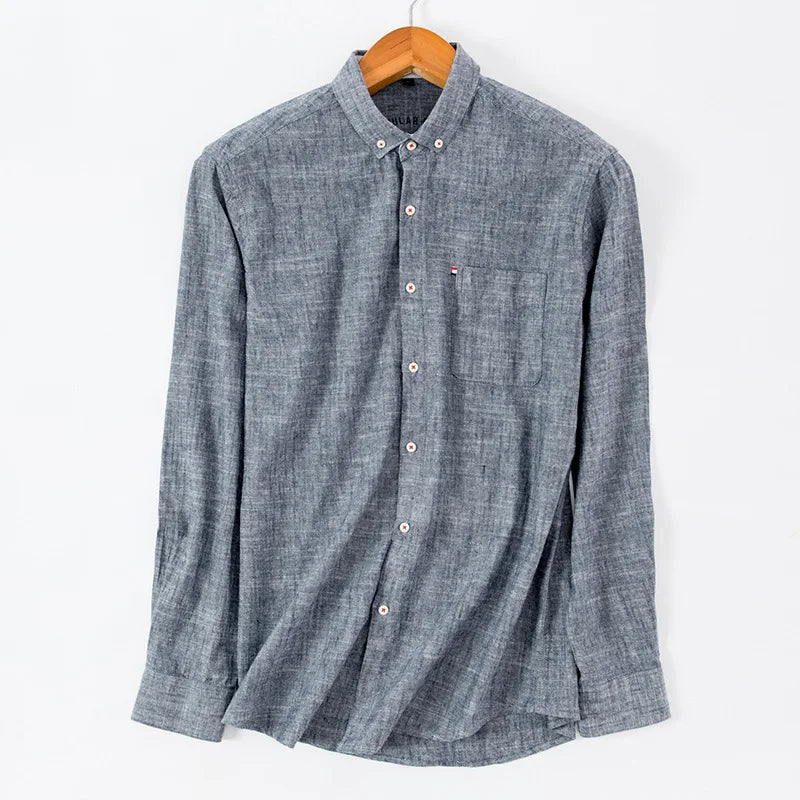 Men's Linen Casual Shirt – Breathable Warm-Weather Summer Shirt