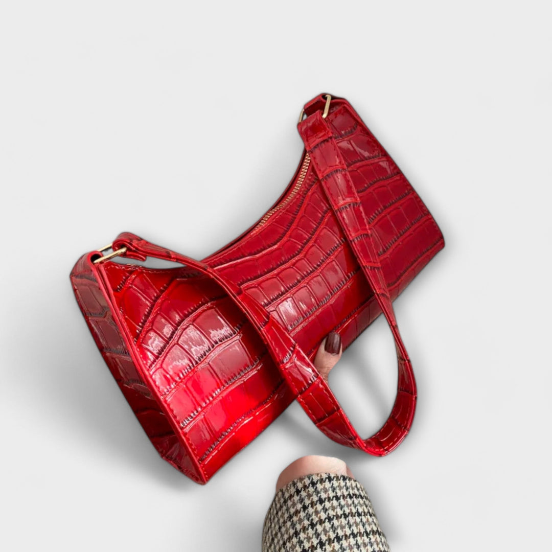 Women's Shiny Leather Bag - Everyday Elegance & Practical