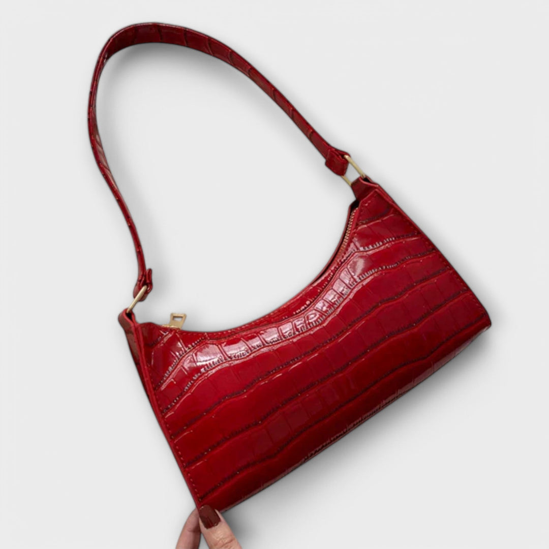 Women's Shiny Leather Bag - Everyday Elegance & Practical
