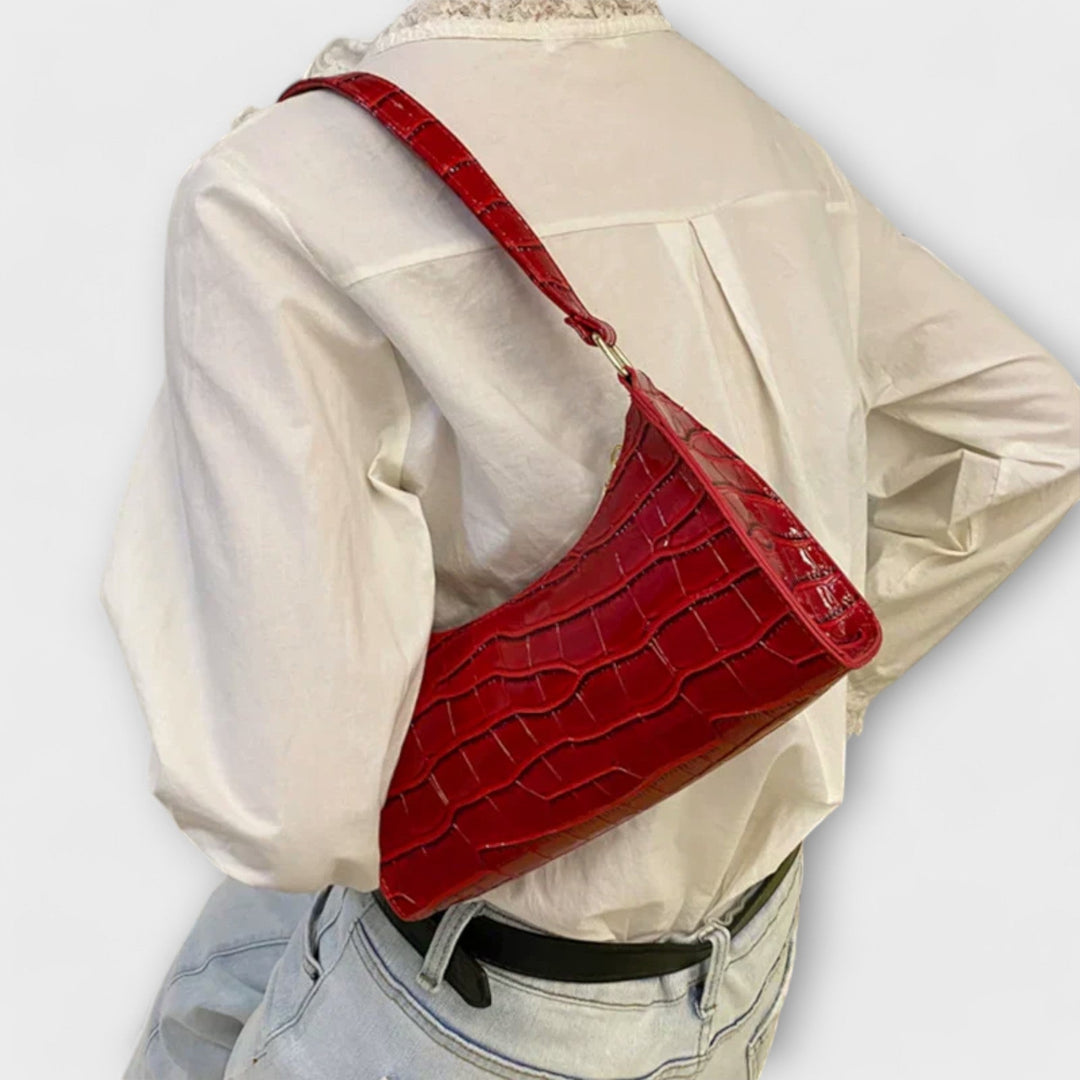 Women's Shiny Leather Bag - Everyday Elegance & Practical