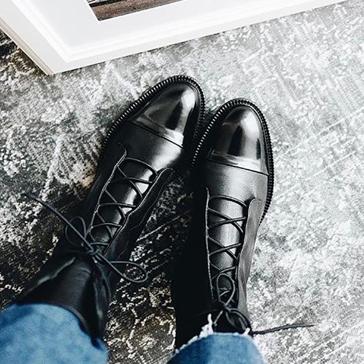Women's Premium Leather Boots - Sophisticated and Comfortable