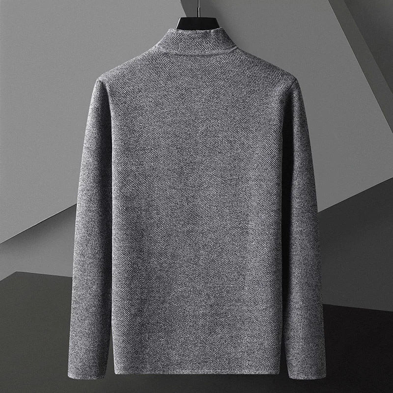 Men's Knit Mandarin Collar Cardigan – Smart Layering Knitwear