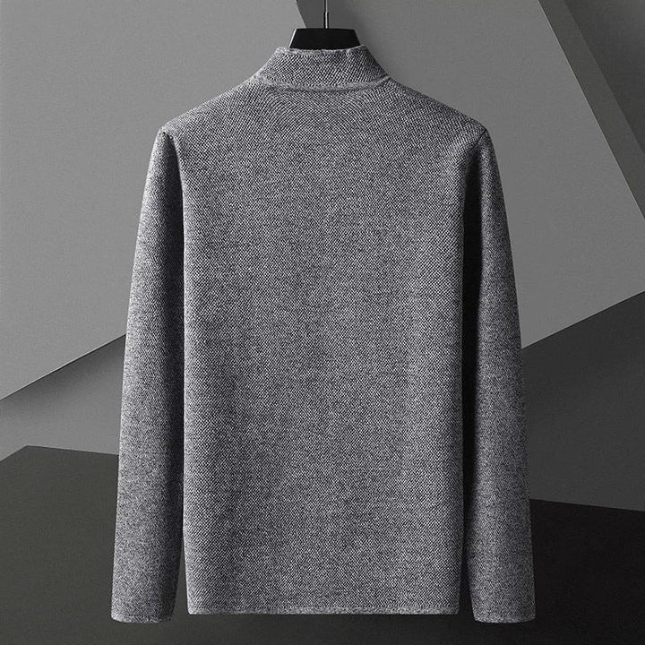 Men's Knit Mandarin Collar Cardigan – Smart Layering Knitwear