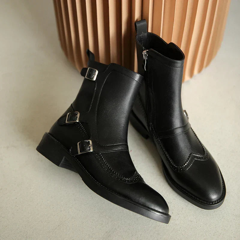 Women's Genuine Leather Chelsea Boots - Effortless Everyday Style