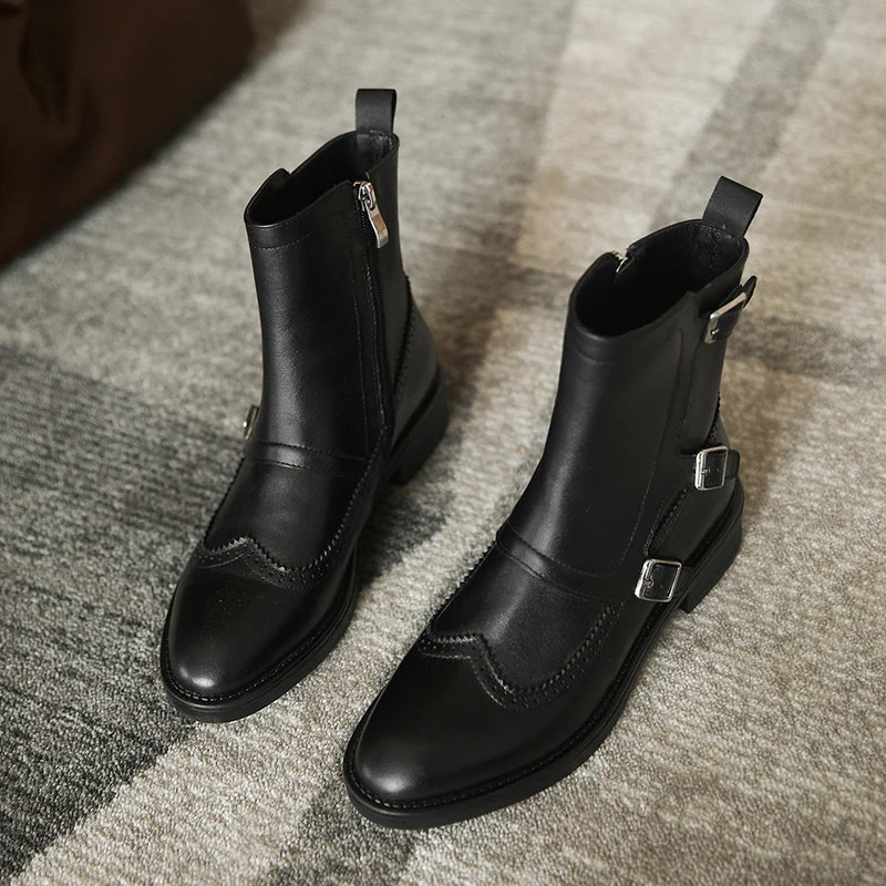 Women's Genuine Leather Chelsea Boots - Effortless Everyday Style