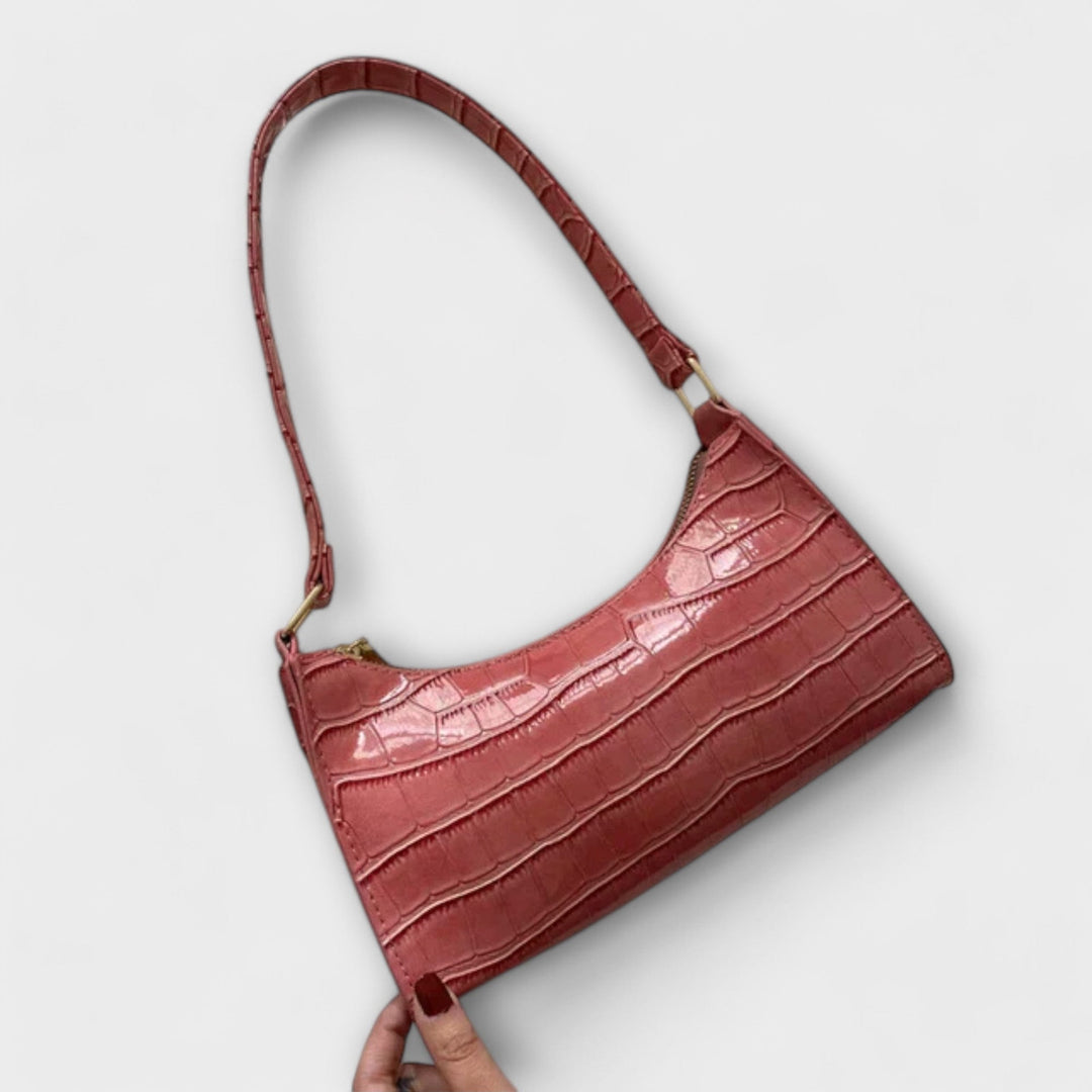 Women's Shiny Leather Bag - Everyday Elegance & Practical