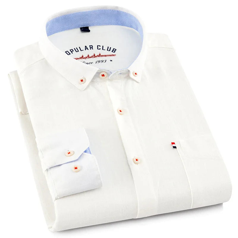Men's Linen Casual Shirt – Breathable Warm-Weather Summer Shirt