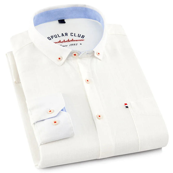 Men's Linen Casual Shirt – Breathable Warm-Weather Summer Shirt