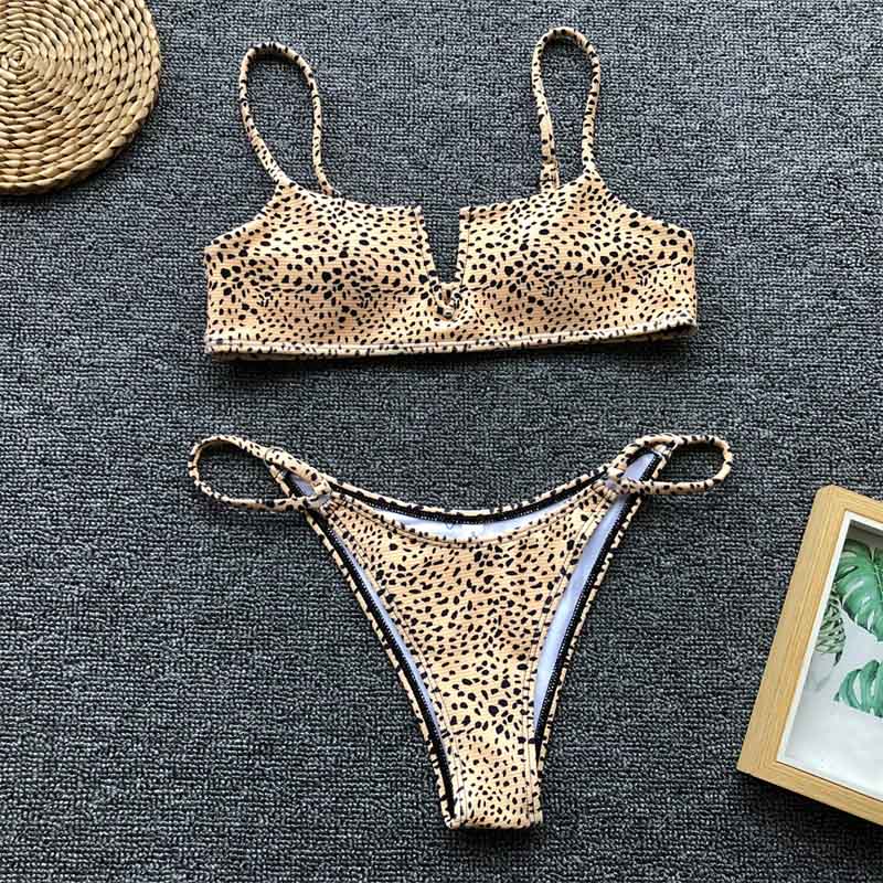 Women's V-Neck Brazilian Bikini - Effortless Beach Style