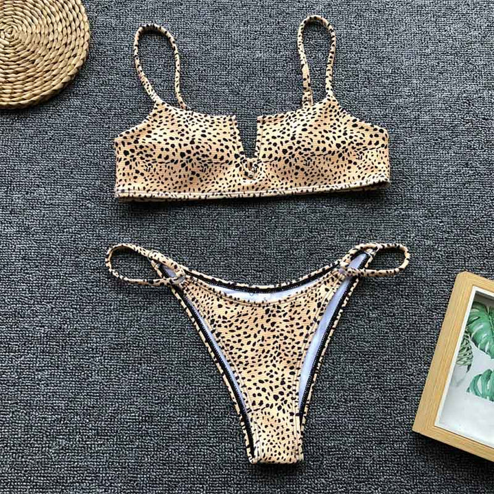 Women's V-Neck Brazilian Bikini - Effortless Beach Style
